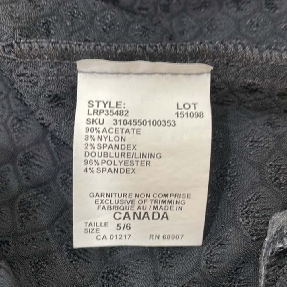 Le Chateau | Skinny Lace Black Pants / Leggings - Picture 6 of 7